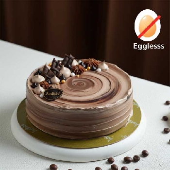 Chocolate Mocha Eggless Cake