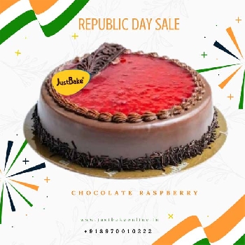 Chocolate Raspberry Republic Day Cake