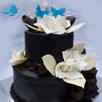 Chocolate Wedding Cream Fondant