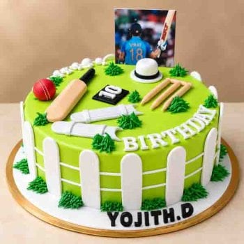 Circket Theme Fondant Cake