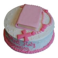 Communion Cake-08 2Kg Cream Fondant