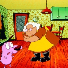 Courage Dog Photo Cake