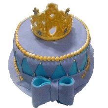 Crown Theme Fondant Cake 01