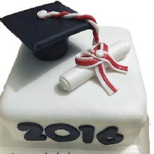 Degree Theme Fondant Cake 06