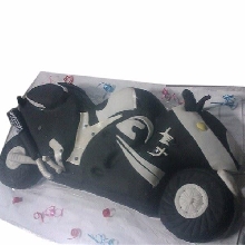 Drive Safe Fondant 2D Bike Cake