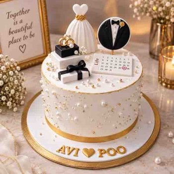 Engagement Theme Cake