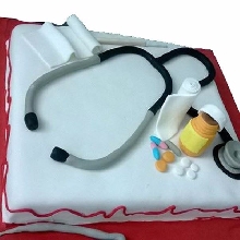 Field of Medicine Fondant Cake