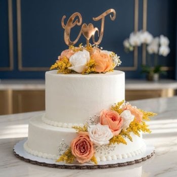 Floral Anniversary Cake