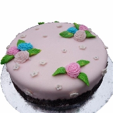 Floral Elegance Designer Fondant Cake