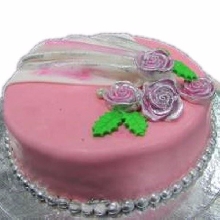 Frill Flowers DE06 Fondant Cake