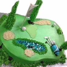 Golf Course Cream Finish Cake