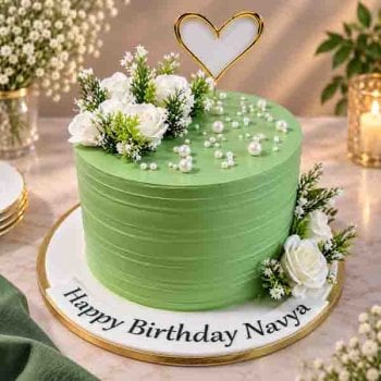 Green Grace Floral Cake