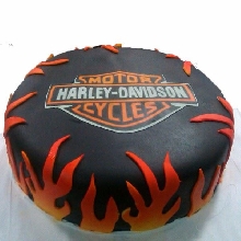 Harley Davidson Theme Fondant Cake