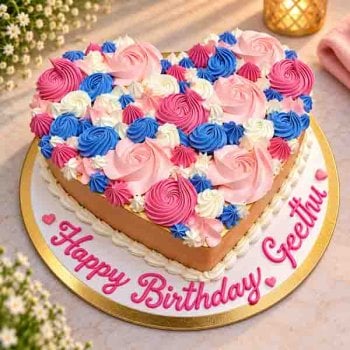 Heart Shaped Birthday Cake 01