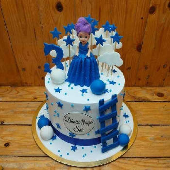 Heavenly Blue Angel Cake