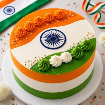 Tricolour Theme Cake 02