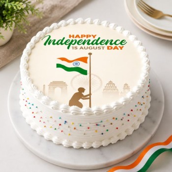 Independence Day Flag Cake