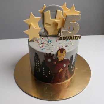 Ironman Theme Cake