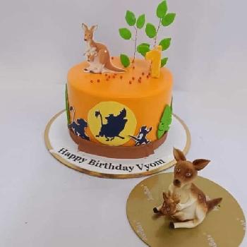 kangaroo Theme Cake