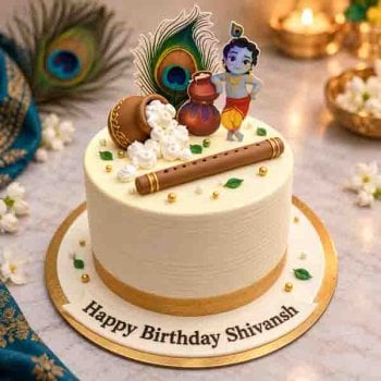 Krishna Theme Cake 01