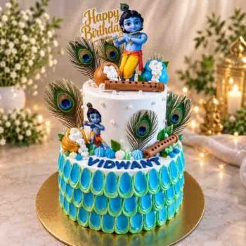 Krishna Theme Cake