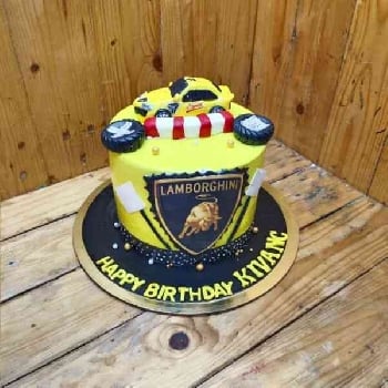 Lamborghini Car Theme Cake