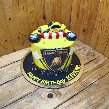 Lamborghini Car Theme Cake