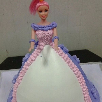 Layered Gown Doll Theme Cake