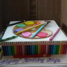 Lets colour Cream Fondant Cake