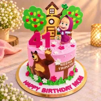 Masha and The Bear Theme Cake