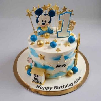 Mickey Mouse 1st  Birthday Cake