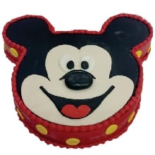 Mickey Face Fondant Cake