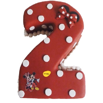 Number Theme Minnie in Red 3Kg Fondant