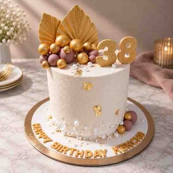 Modern Minimalist Birthday Cake