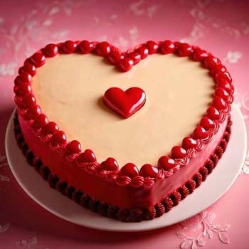 Mothers day heart shape cake