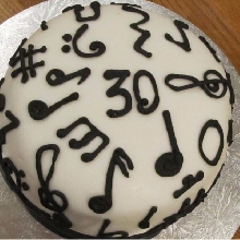 Music Notes Fondant Cake