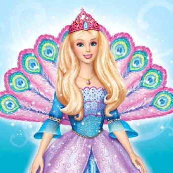 Ostie Waffle for Barbie Theme Photo Cake