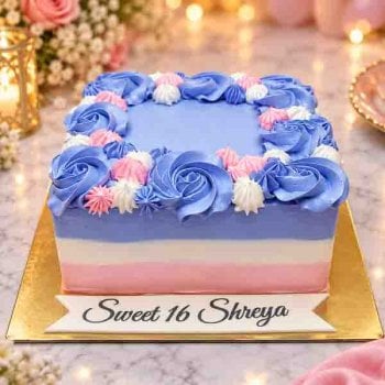 Pastel Blue Designer Cake