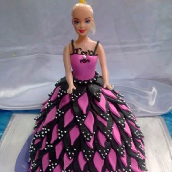 Petal Gown Doll Theme Cake