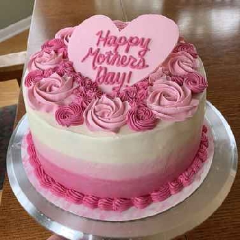  Pink Ombre Rose Mothers Day Cake