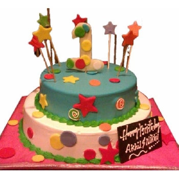 Polka Dots Cake NM10 Cream Fondant