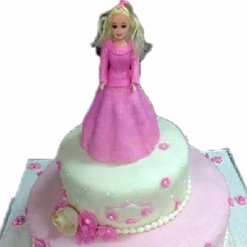 Princess On Stage Fondant Cake