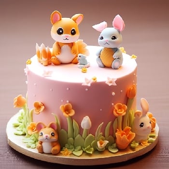Rabbit Theme cake