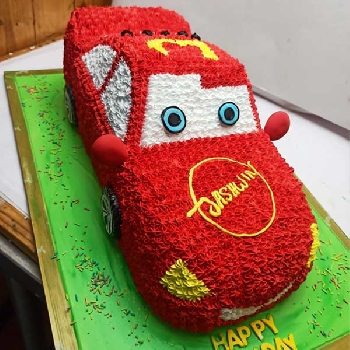Red Car Theme Cake