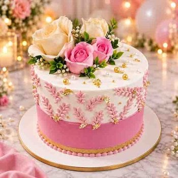 Semi Fondant with Strawberry Flavored Cake