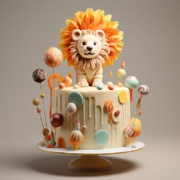 Simba theme cake