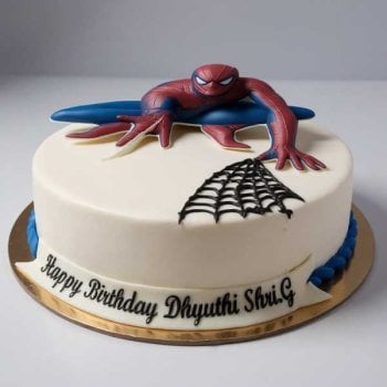 Spiderman Fondant Cake