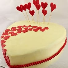 Sprinkled Valentines Love Cake