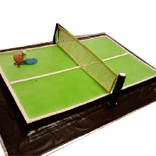 Table Tennis Cream Finish Cake