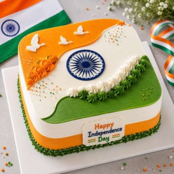 Tricolour Theme Cake 01